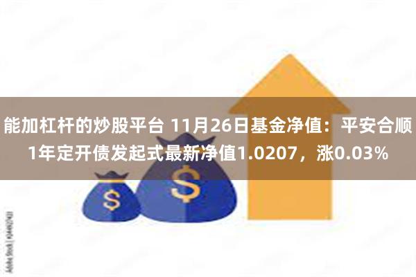 能加杠杆的炒股平台 11月26日基金净值：平安合顺1年定开债发起式最新净值1.0207，涨0.03%