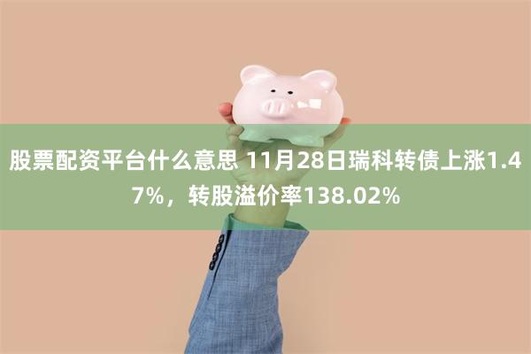 股票配资平台什么意思 11月28日瑞科转债上涨1.47%，转股溢价率138.02%